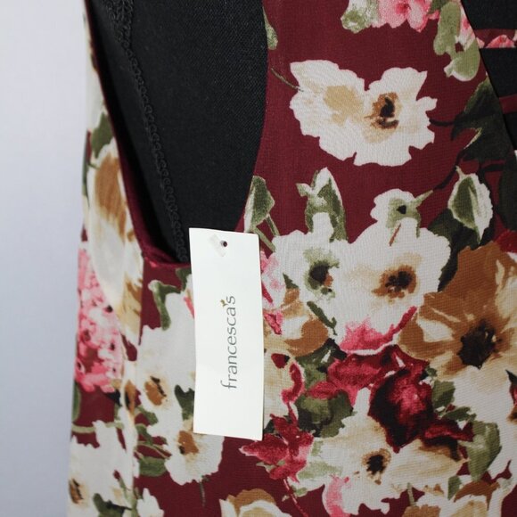 NWT Francesca's Blue Rain Floral Sleeveless V-neck Dress - Picture 6 of 14